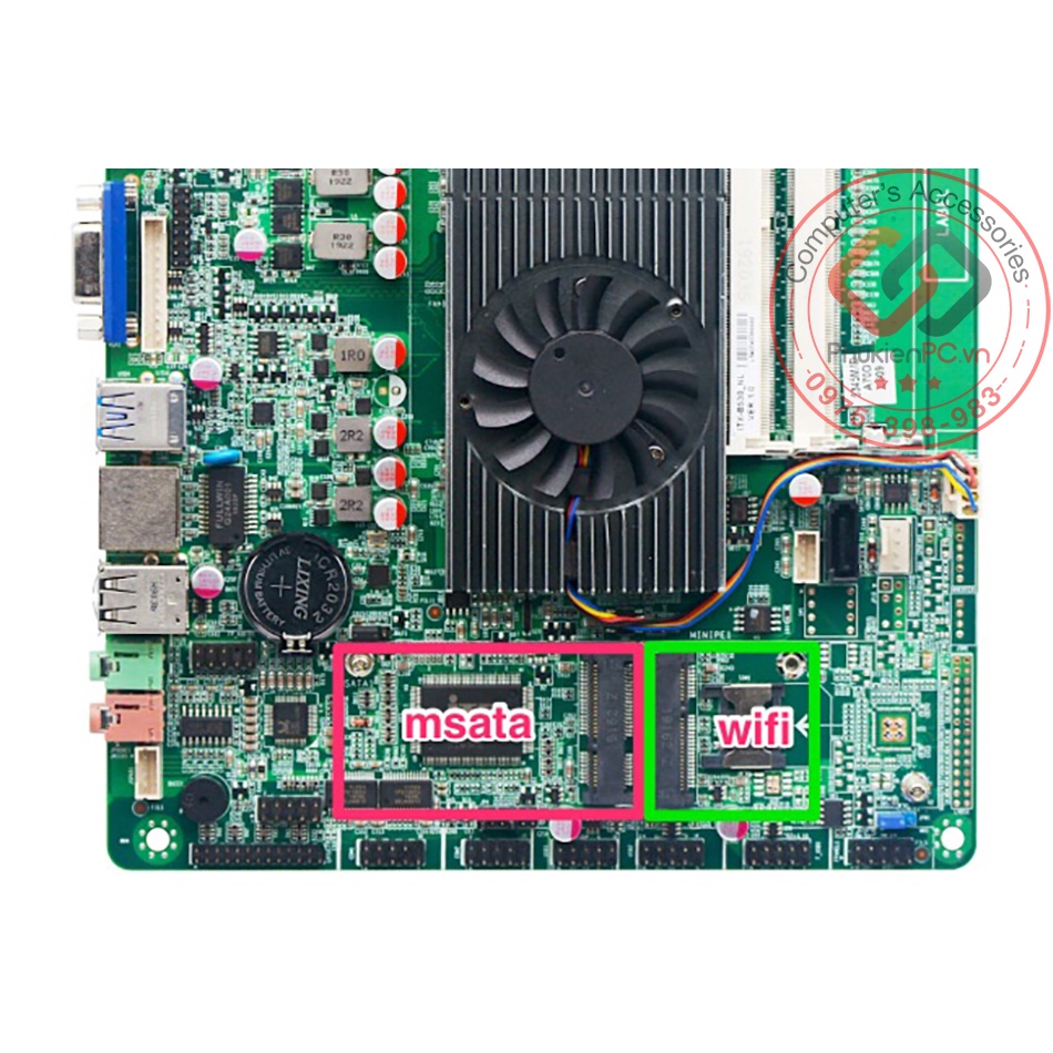 Adapter chuyển đổi mSATA to SATA 7Pin lắp đặt ổ cứng HDD SSD cho máy tính PC, máy đồng bộ, công nghiệp với Cáp SATA 3