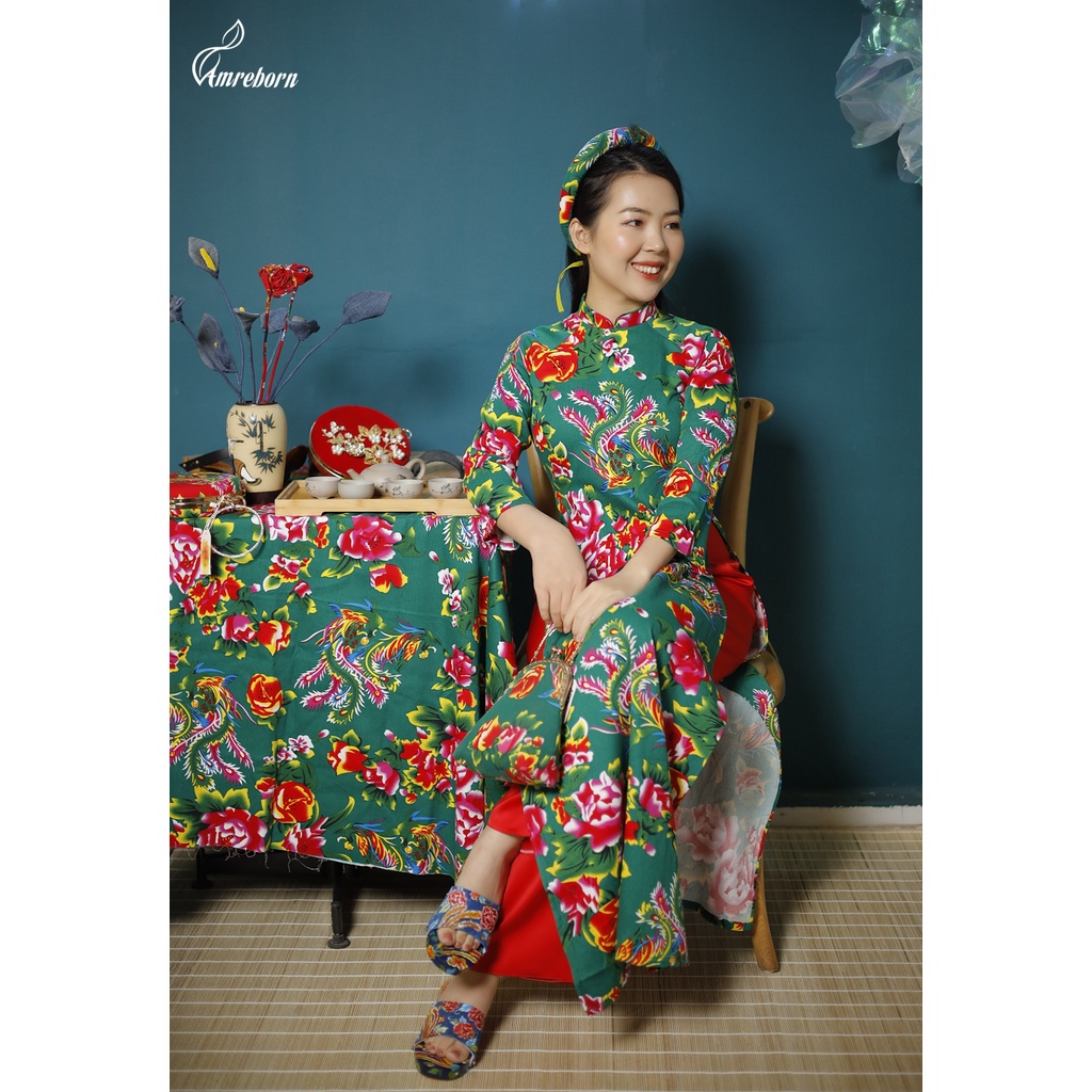 Áo dài chăn công đủ màu , áo dài tết, áo dài truyền thống, áo dài suông tôn dáng