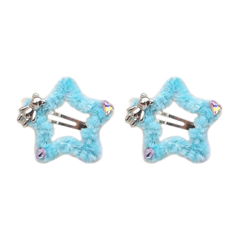 Kẹp Tóc Hình Ngôi Sao Bằng Lông Nhung Xinh Xắn Y2k