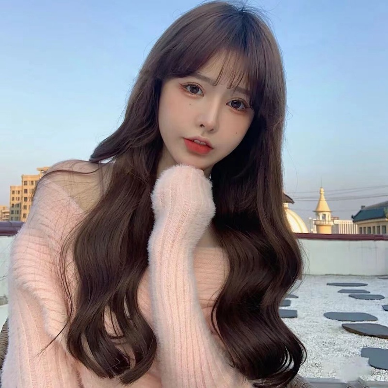 Bộ Tóc Giả Xoăn Dài Màu Tím / Hồng / Tím Phong Cách Lolita Dành Cho Nam Và Nữ