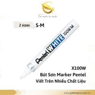 [HÀNG CHÍNH HÃNG] Bút Sơn Pentel X100W Màu Trắng Viết Được Trên Nhiều Chất Liệu (S-M)