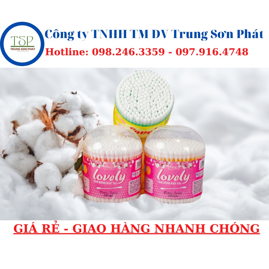 Tăm Bông Hũ Cầu Que Trắng