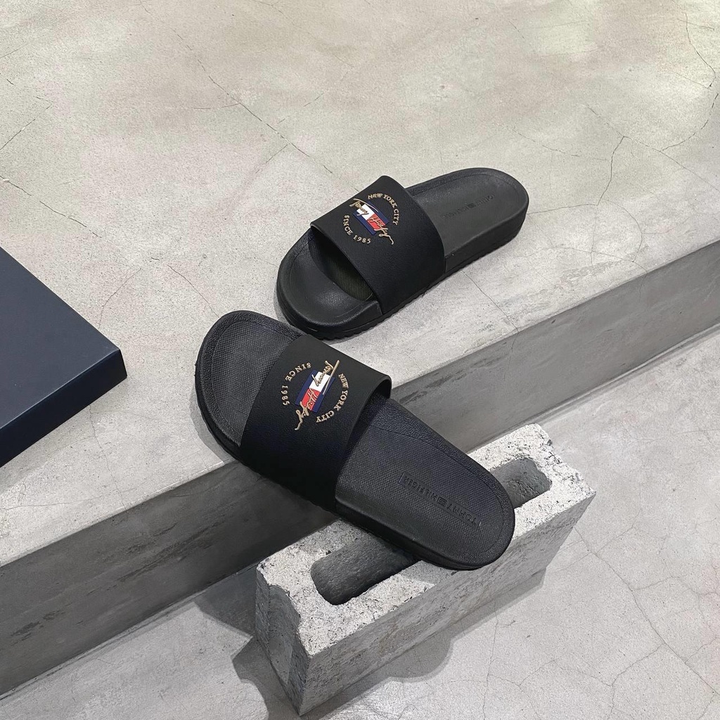 Dép Tommy Hilfiger Nam Chính Hãng 🔴SIMPLE SNEAKER🔴 Dép Quai Ngang Tommy Authentic