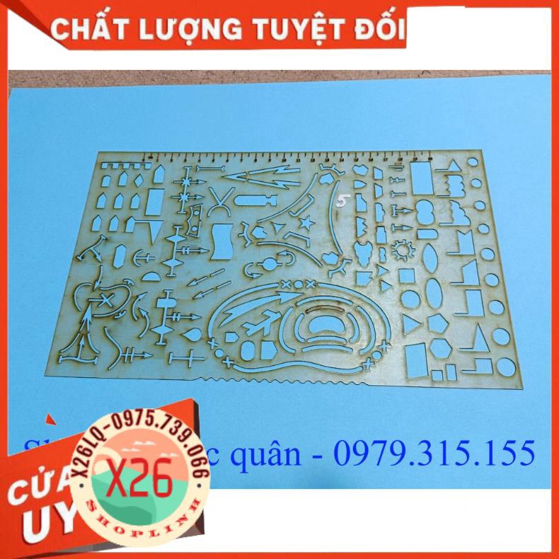 Thước chỉ huy tham mưu mẫu 5 (27x16cm), Mẫu 10