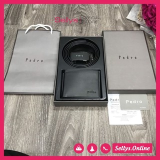 Set Ví và Thắt Lưng Nam Pedro Fullbox, Làm Quà Tặng cho các bạn nam có túi giấy tặng kèm siêu chất và sang trọng