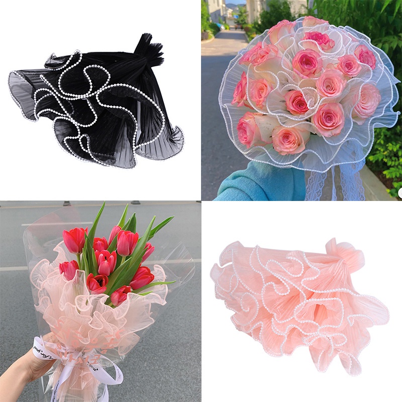 Cuộn Dây Ren Hoa Trang Trí Bó Quà Sáng Tạo