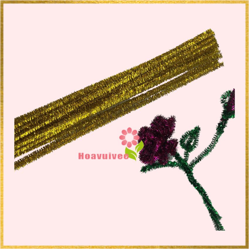 Dây kẽm xù kim tuyến màu - kẽm làm đồ chơi mô hình