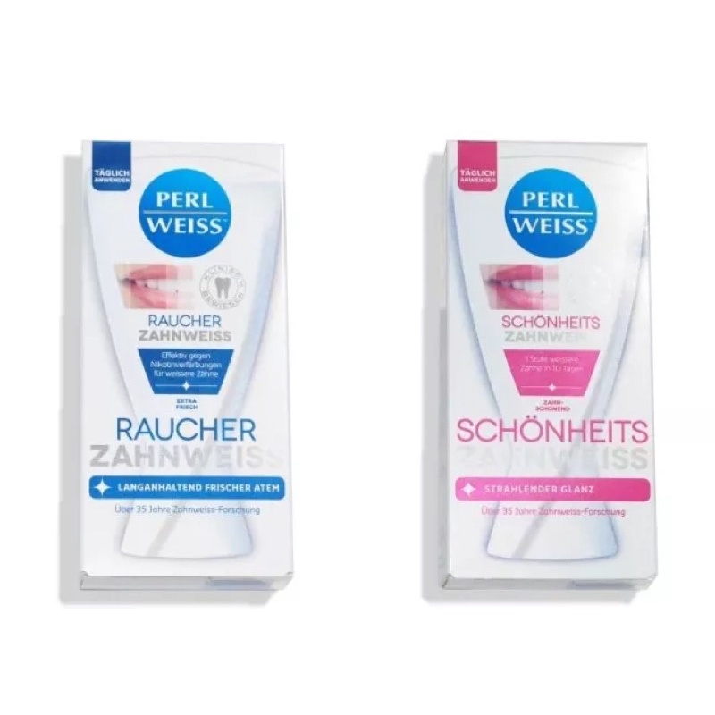 Kem đánh răng Perl Weiss cho răng ố vàng - hàng Đức 50ml các màu Perlweiss
