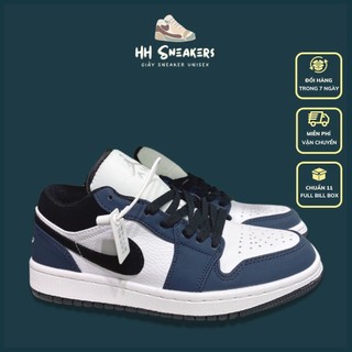 Giày Jordan cổ thấp màu xanh navy hàng 11 cao cấp - Giày thể thao nam nữ Jordan thấp cổ xanh than navy Full Box