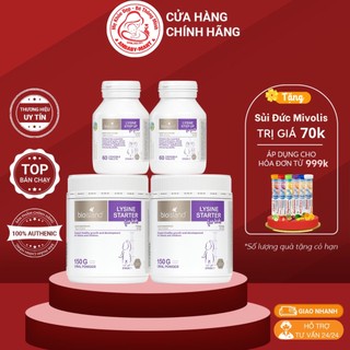 Lysine bột, lysin viên bio island úc,tăng chiều cao, tăng chuyển hóa cho trẻ - giúp bé ăn ngon hơn, hộp 150g, lọ 60 viên
