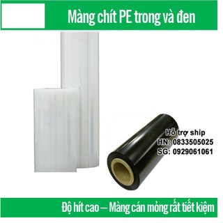 Màng bọc pe gói hàng đen+trong màng co màng chít quấn hàng hóa