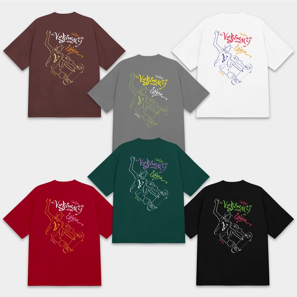 Áo thun nam nữ local brand unisex form rộng tay lỡ Vergency Skateboarding/SKA hàng chính hãng 6 màu sắc
