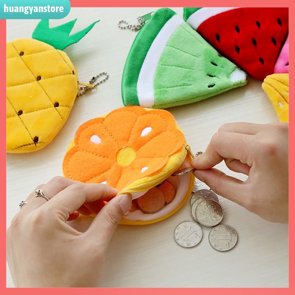 Móc Khóa Quả Cam / Dưa Hấu Nhồi Bông Đáng Yêu