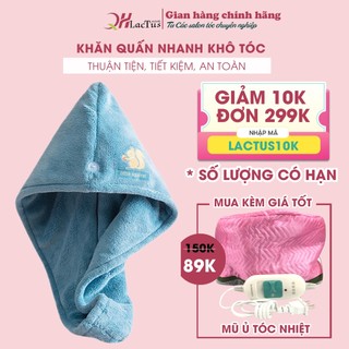 Khăn quấn khô tóc QH lactus season thấm hút nước giúp nhanh khô tóc, vải mềm mịn dày dặn
