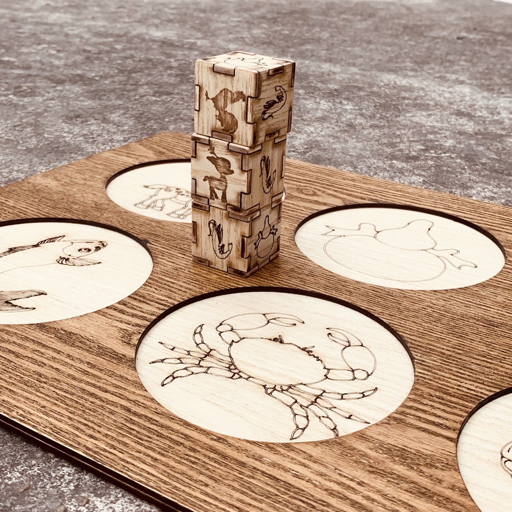 Lắc Bầu Cua Cá Cọp Bàn Gỗ Sang Sịn Bền Đẹp Benrikids Tặng Kèm 3 Xúc Xắc Gỗ