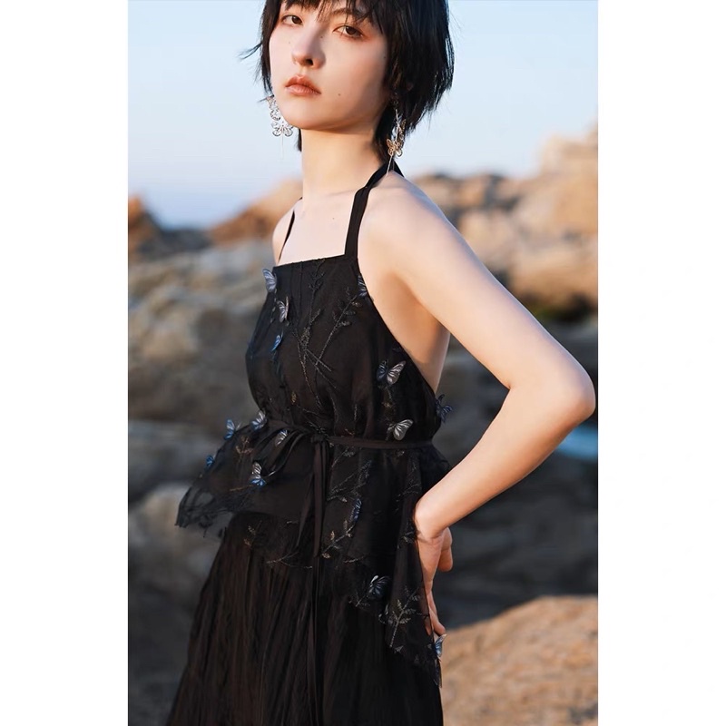 Bông tai thời trang phong cách hàn quốc - Khuyên tai dáng dài cá tính - Maben