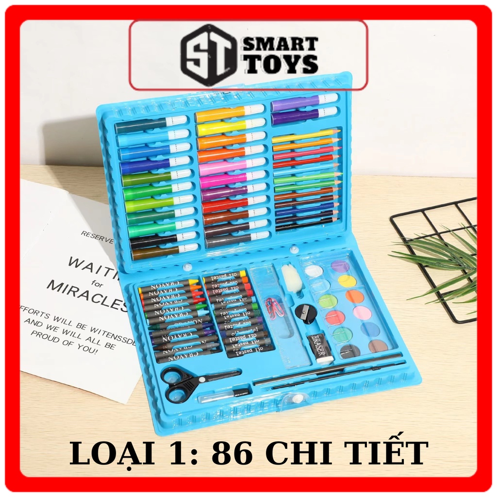 Hộp màu 150 chi tiết, 208 chi tiết, 86 chi tiết cho bé tô màu Smart Toy
