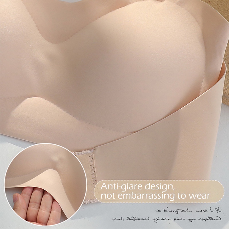Áo Lót Nâng Ngực Mỏng Không Dây Chống Trượt Cỡ Lớn Phối Ren Thời Trang Cho Nữ