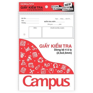 Giấy kiểm tra 4 ô li