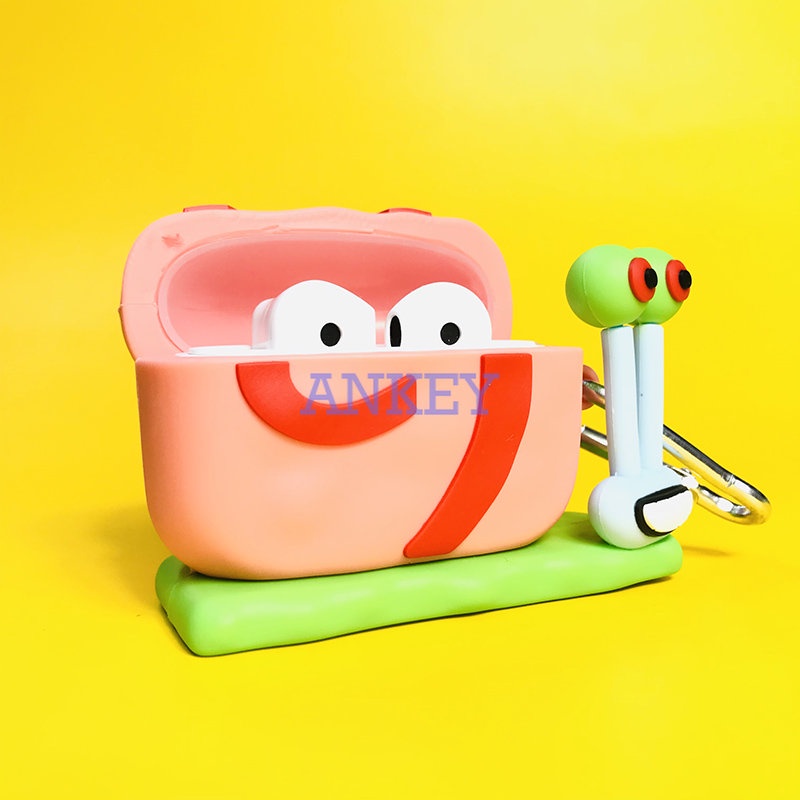 Oppo Enco Buds 2 / Air 2 / Air2 Pro Cover Shark Lovely Earphone Silicone Case Earbuds Waterproof Shockproof Soft Protective Headphone Cover Headset Skin with Hook