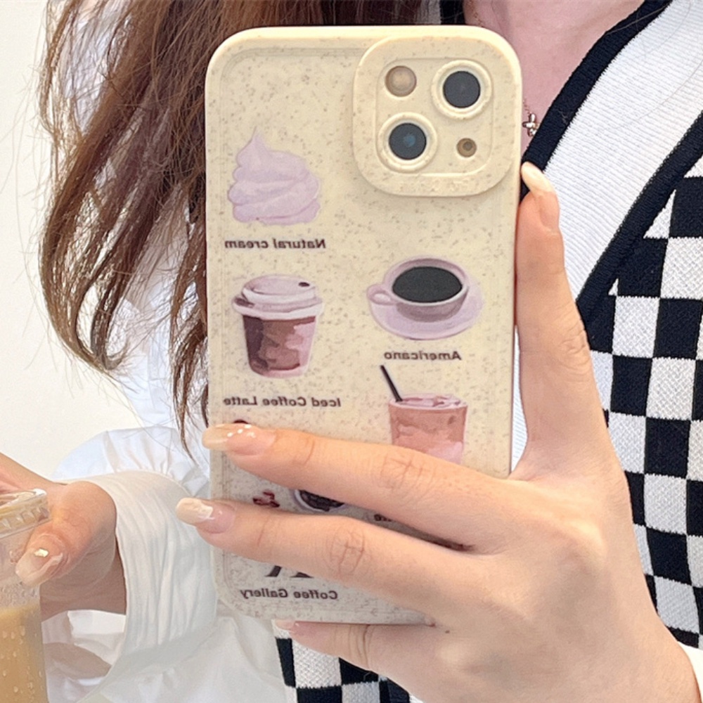 Ốp Điện Thoại TPU Mềm Chống Sốc Họa Tiết Bánh Mì / Trà Sữa Chiều Kiểu Retro Cho IPhone 14 13 12 11 Pro Max X XR 8 7 Plus