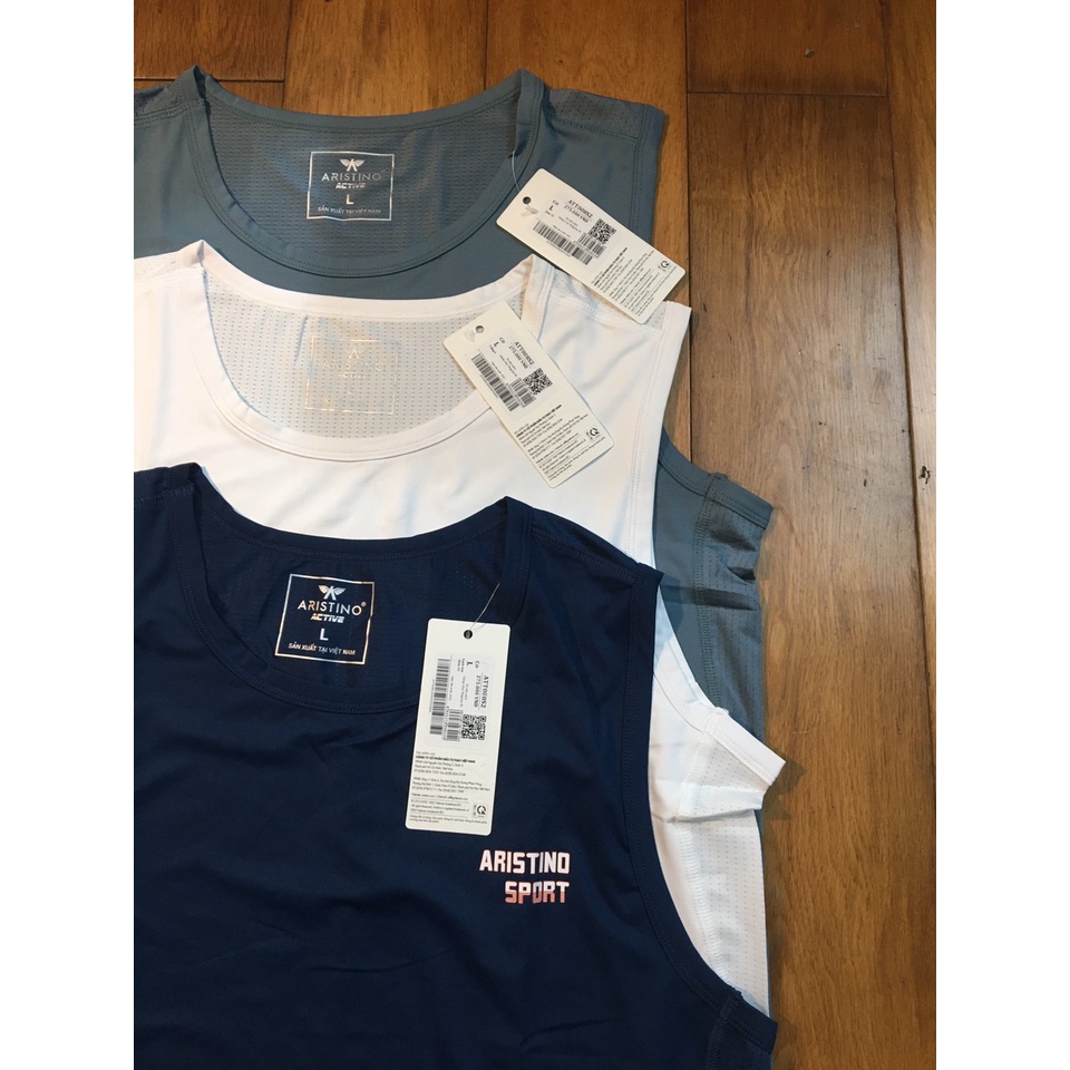 Áo sát nách tanktop nam Aristino ATT008S2 chất thể thao mềm mát, co giãn vận động thoải mái, trẻ trung