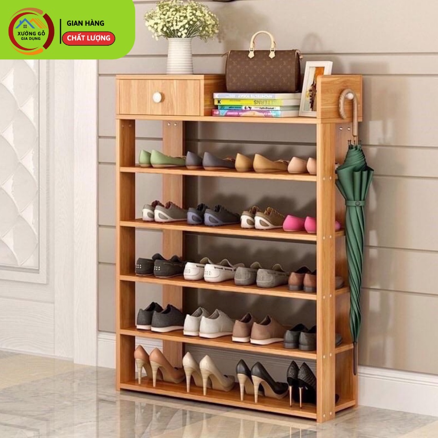 Kệ để giày dép bằng gỗ 5 tầng cao cấp dễ dàng tháo lắp