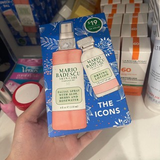 Set toner và chấm mụn Mario Badescu The Icons