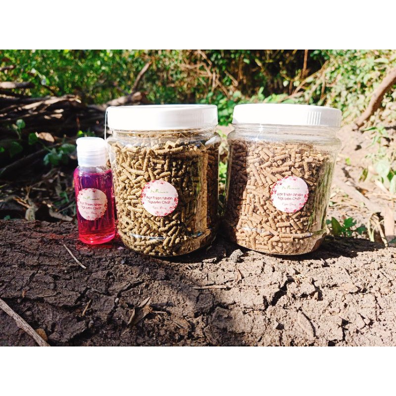 Combo đồ dùng cho bọ ú (500g cám nén+500g cỏ nén + 1 sữa tắm 50ml)