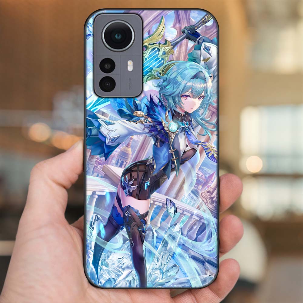 Ốp lưng Xiaomi 12 Pro 5G viền đen in hình Eula Genshin Impact