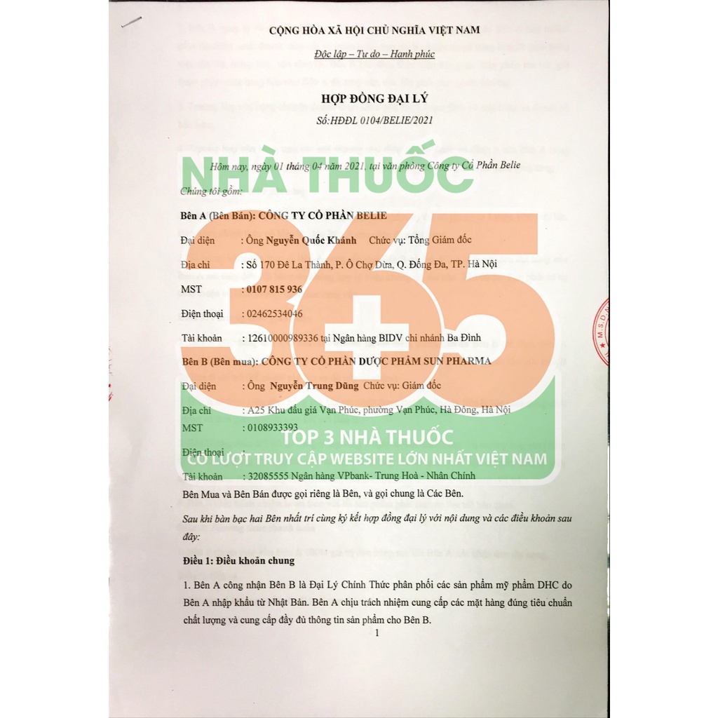 Viên Uống Sáng Da Khôi Phục Sức Sống Cho Làn Da DHC Adlay Extract  15 viên - 30 viên