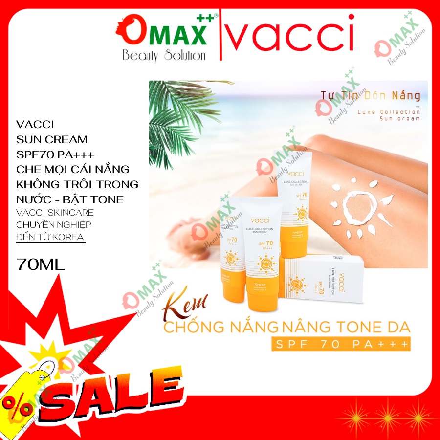 KEM CHỐNG NẮNG VACCI MẶT & TOÀN THÂN - LUXE COLLECTION SUN CREAM SPF70 PA++