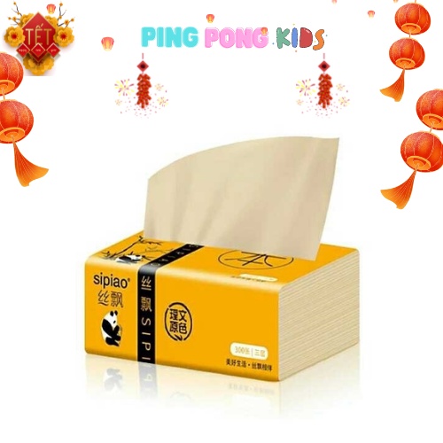 Giấy ăn Gấu Trúc Siêu Dai Gói 300 Tờ PINGPONG-GAGT