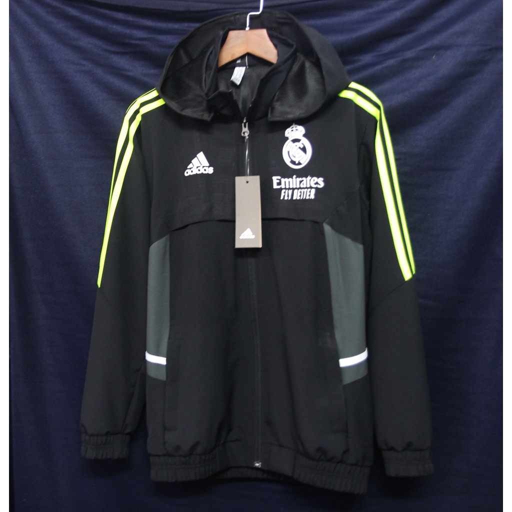 Áo Khoác Real Madrid Xanh Neon 2022-2023 MẪU MỚI NHẤT