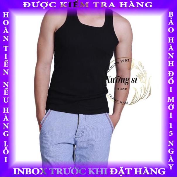 ÁO THUN BODY 3 LỖ NAM , ÁO SÁT NÁCH , CỔ VUÔNG from ôm dáng chuẩn GYM giá sĩ sale 3L01 trantu