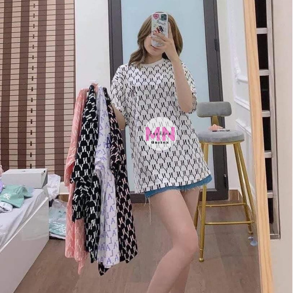 Áo Thun MLB NY Nam Nữ - Áo Phông In Hoạ Tiết MLB NY Dáng Rộng Unisex