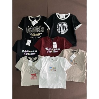 Crop baby tee in thun cotton