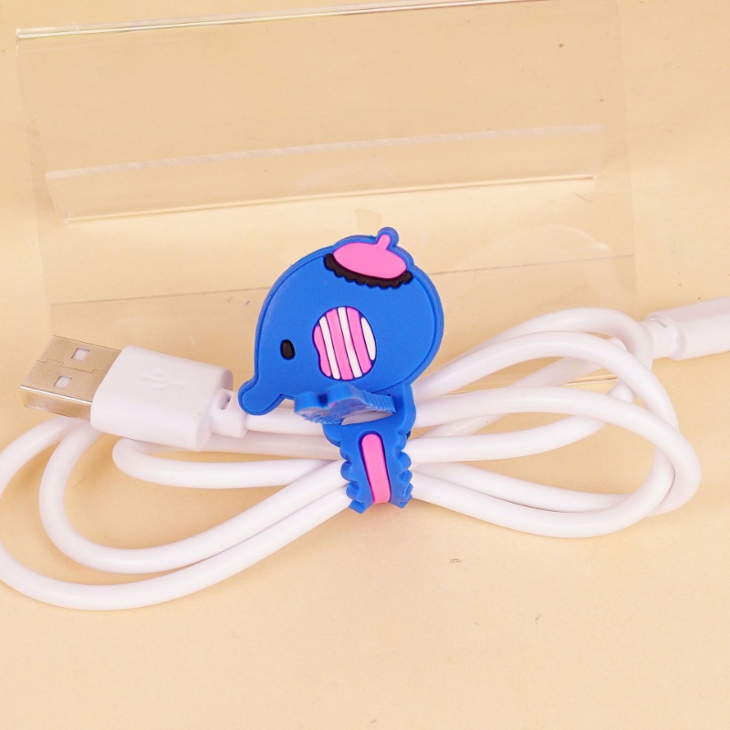 Dụng Cụ Quấn Dây Cáp Sạc / Tai Nghe USB Hình Răng Cưa Hoạt Hình Dễ Thương