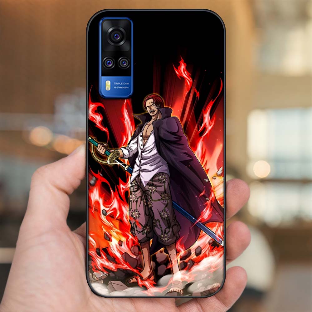 Ốp lưng Vivo Y51S viền đen in hình Shanks One Piece Đảo Hải Tặc