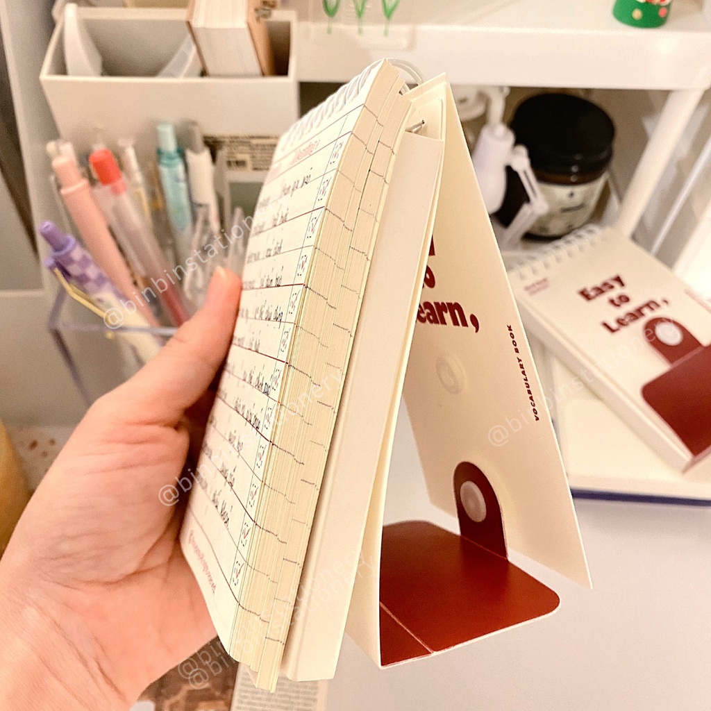 Sổ tay ghi chú từ vựng Rosy Pony Word Book phong các Retro, có thể đứng được STGC