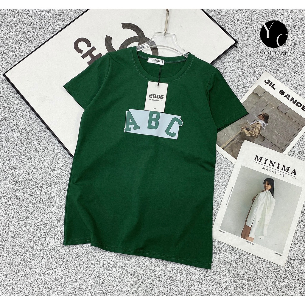 Áo thun thái nữ from vừa cổ tròn chất thun cotton thái mịn, mát, co dãn tốt, nhiều màu bao đẹp YOHOMI mã ABC