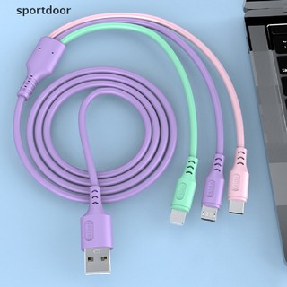 Dây Cáp Sạc Nhanh USB 3 Trong 1 Cho Apple / Android / TYPE-C