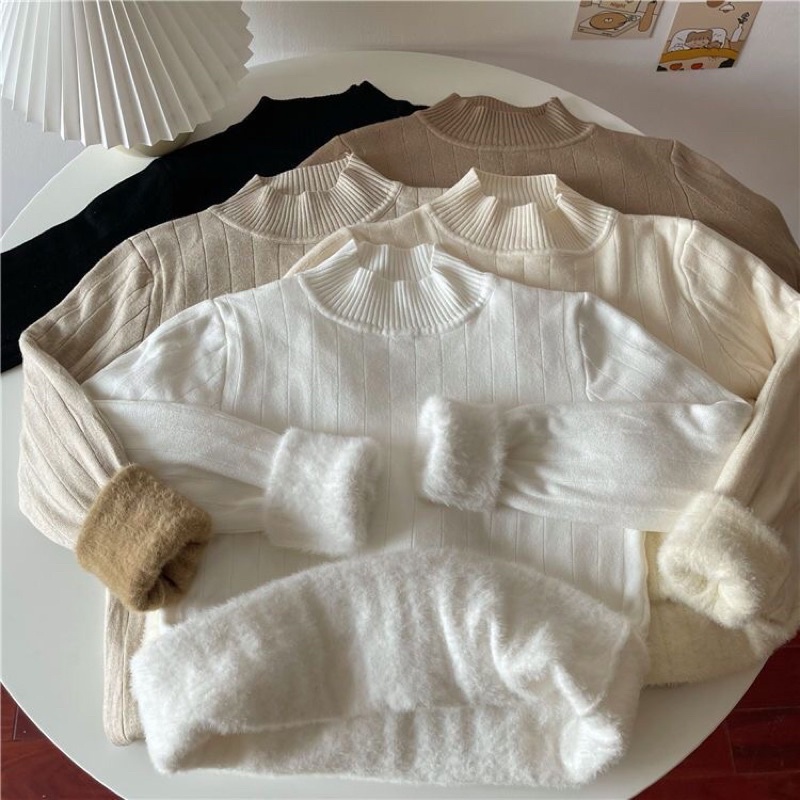 🌷 Áo len lót lông siêu ấm thời trang thu đông 2022