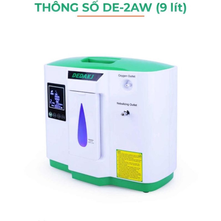 MÁY TẠO OXY DEDEKJ 9 LÍT DE - 2AW - BH 6 tháng