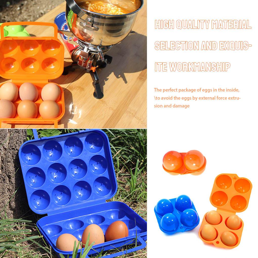 Hộp Đựng Trứng 6 Ngăn Bằng Nhựa Màu Sắc Ngẫu Nhiên Tiện Dụng Mang Theo Du Lịch Cắm Trại