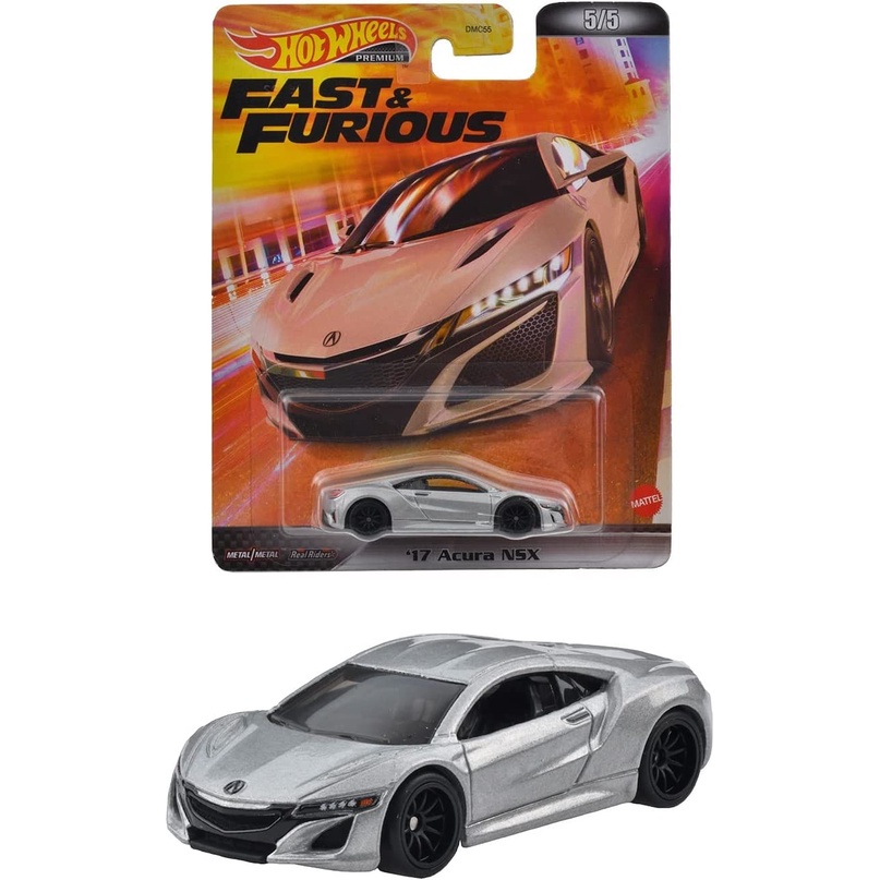 (Premium bánh cao su) Xe mô hình Hot Wheels 1/64 Fast & Furious Retro Entertainment '17 Acura NSX (n