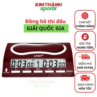 Đồng hồ thi đấu cờ vua, cờ tướng chuẩn LEAP PQ9903 , bấm giây đếm ngược thời gian thi đấu chính hãng - KIM THÀNH SPORT