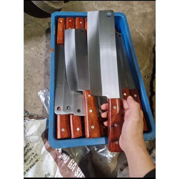 Dao Lý Nhân , dao thép nhật , Dao chặt vuông , đầm tay thép trắng không gỉ