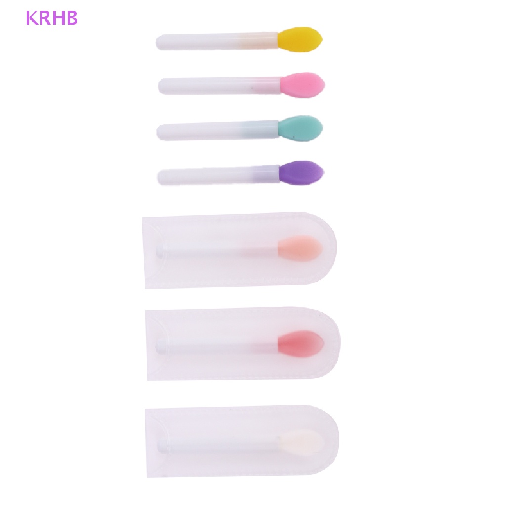 Set 10 Cọ Tô Son Môi KRHB Chất Liệu Silicon Tiện Dụng Mới