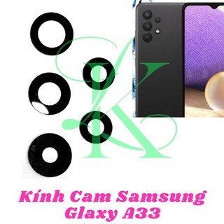 Mặt kính camera Samsung A33 sẵn keo dán